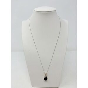 Shop LC Shungite/Orissa Rhodolite Garnet Sterling Silver Pendant with Chain 5688